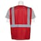 Deltaplus S863P Non-ANSI Mesh Safety Vest, Zip, 3 Pkts, Red, MD 63256 - alternate 2